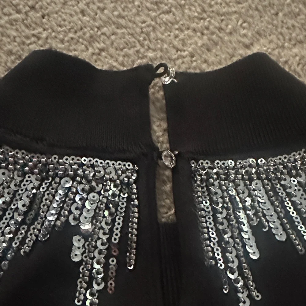 Ted Baker London Black Tank Top with Silver Embellishments - Picture 4 of 4